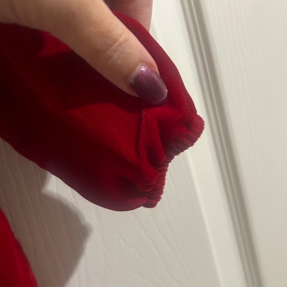 Christmas Faux fur red bubble! 9-12m. Worn once, and inside. - Picture 7 of 9